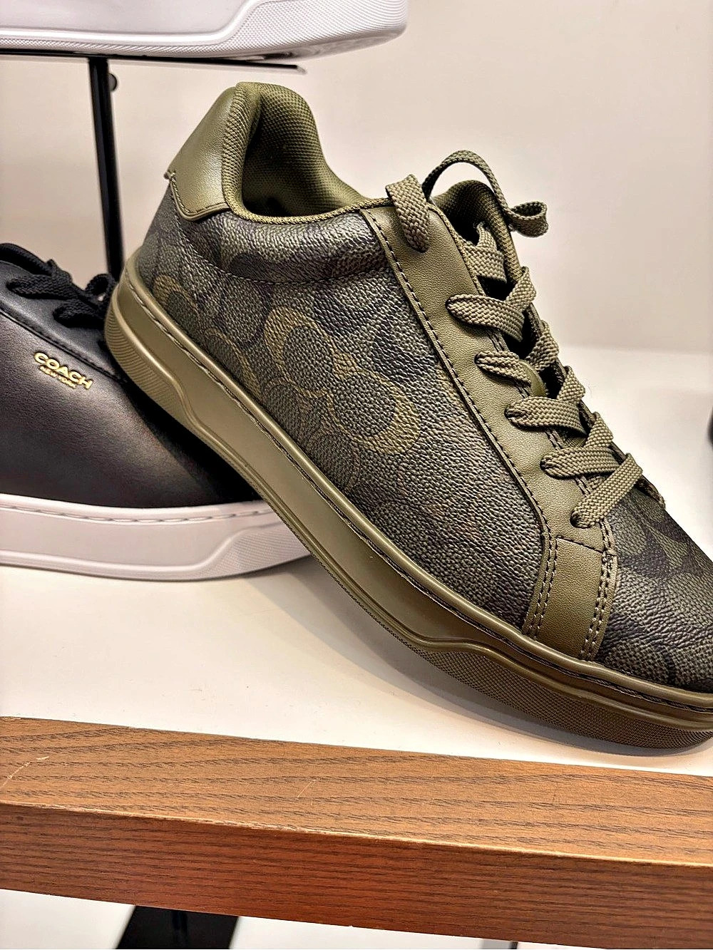 Coach High Line Ltr Snk Sneakers Green & Brown new in box men